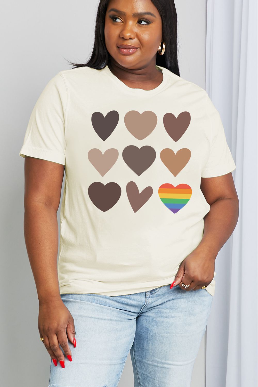 Simply Love Full Size Heart Graphic Cotton Tee