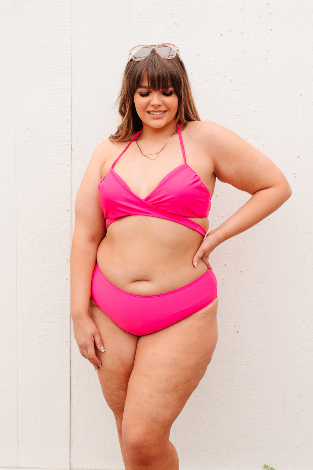 Beside the Bay Pink Bathing Suit Top